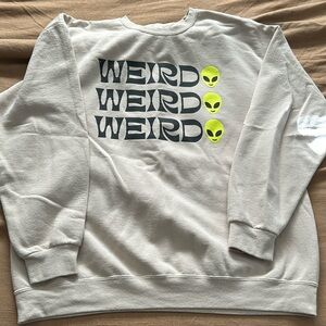 Dress in LALA sweatshirt